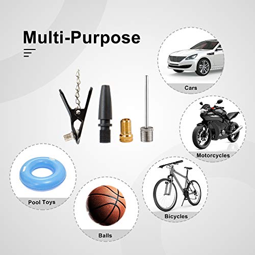 C P CHANTPOWER Tire Inflator Air Compressor, 20V Cordless Tire Pump with Digital Pressure Gauge, AUTO-Off Function, 12V Car Power Adapter for Car Tires, Bicycle, Motorcycle, Balls