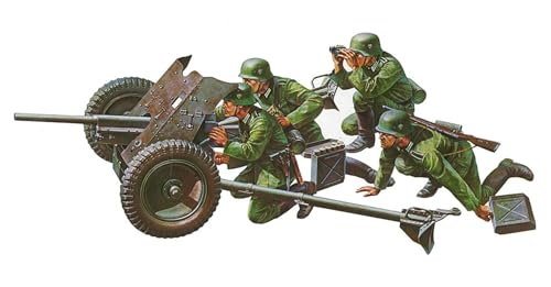 Pak 35/36 Kit de Maquette de Pistolet antichar de la Seconde Guerre Mondiale, avec Figurines (4), Tamiya 300035035, 1:35, 3,7 cm