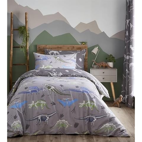Charlotte Thomas Dinosaurs Glow in the Dark Duvet Set Cover