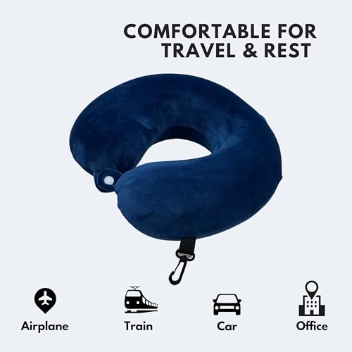 Almohada de espuma viscoelástica para cuello tamaño viaje miniatura 3