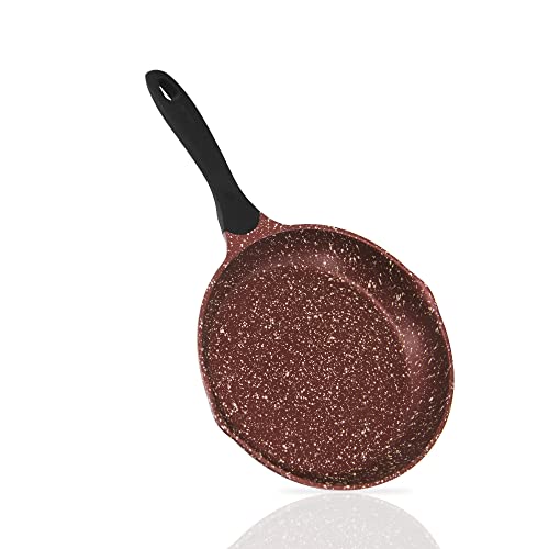 ROSSETTO Sartén de inducción, 28 cm, de aluminio fundido, con revestimiento antiadherente de 7 capas, apta para todo tipo de fuegos, cerezo Cover