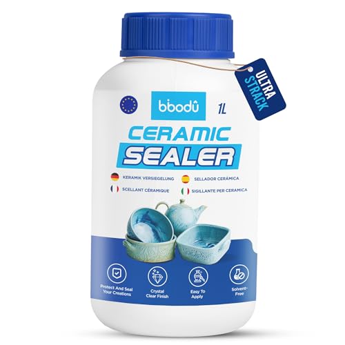 BIBODU Keramische verzegeling, 1 l, geïmpregneerd klei, gips en terracotta, waterdichte afdichting voor klei zonder oplosmiddel
