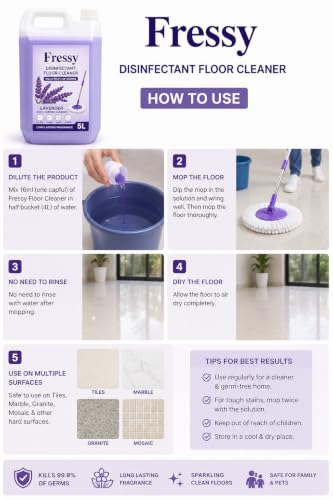 Image of Disinfectant Floor & Surface Cleaner, Lavender Bloom, 5 Litre