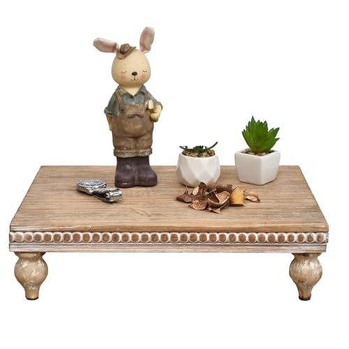 SwallowLiving Farmhouse Wood Riser for Display Decorative, Rustic Shabby Chic