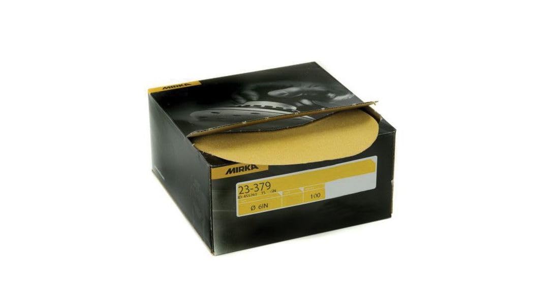 Mirka 23-379-080 6-Inch No-Hole 80 Grit Adhesive Sanding Discs, 100-Pack