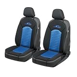 WALSER coprisedili auto S-Race 2 pezzi, Premio Molto Buono* coprisedili anteriori in blu/nero, coprisedili universali per auto 2 pezzi, sedili sportivi compatibile con airbag laterale