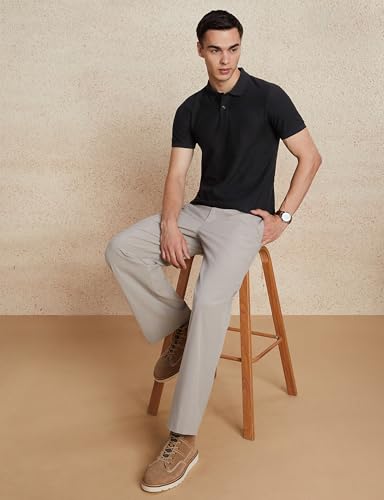 Image of Amazon Brand - Symbol Men's Cotton Rich Textured Polo Tshirts | Collar Plain Tshirts | Half Sleeves - Regular Fit (Available in Plus Sizes)