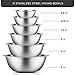 JoyJolt Stainless Steel Mixing Bowl Set - 6 Piece Nesting Bowls, 5qt to 0.5qt, Ideal for Kitchen, Cooking, Baking and Storage