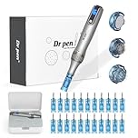 M8S Microneedling Pen Professional Wireless Derma Pen with 22 Replacement Cartridges Needles 6 Speeds Adjustable Micro Needling Microneedle Machine for Skin Care M8SKIT-UK