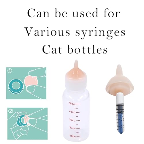 Doggiema Silicone Feeding Nipple and Syringes for Newborn Kittens, Puppies, Rabbits, Small Animals Dongdong pet (S(Breeding Kit)) - Thumbnail 5