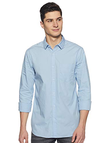 Image of Amazon Brand - Symbol Men's Cotton Shirt | Casual | Plain | Full Sleeve | Summer - Regular Fit (Available in Plus Sizes)