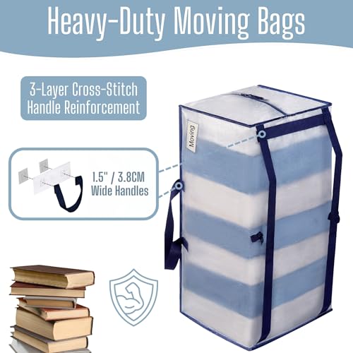 Image of VENO 2 Pack Heavy Duty Moving Bags with Backpack Straps, Zippers & Handles, Extra Large Packing Bags for College Dorm Essentials, Moving Supplies Alternative to Cardboard Moving Boxes