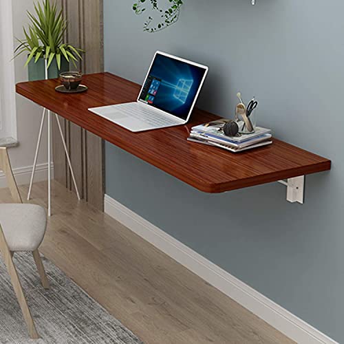 Bureau d'angle pliable mural en bois gain de place 100x50 cm