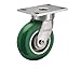Albion 110PM05228S 5" Diameter Polyurethane on Aluminum Round Tread Wheel Contender Kingpinless Swivel Caster, Precision Ball Bearing, 4-1/2" Length x 4" Width Base Plate, 1000 lb. Capacity Range