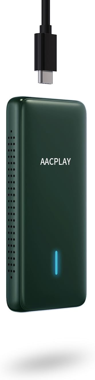 AACPLAY 2024 Wireless Android Auto Car Adapter Converts Wired Android Auto to Wireless, Android Auto Wireless Dongle for AA, USB Type-A or USB Type-C Plug-in, Version 2.0