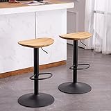 【Estructura estable y firme】Grande base de metal y reposapiés, estable y duradero. El anillo de goma debajo de la base puede ayudar a proteger el suelo de ser rayado. La altura del asiento de bar silla de se puede ajustar en el rango de 55 a 80cm por brazo de elevación en la palanca debajo del asiento de acuerdo a sus necesidades.