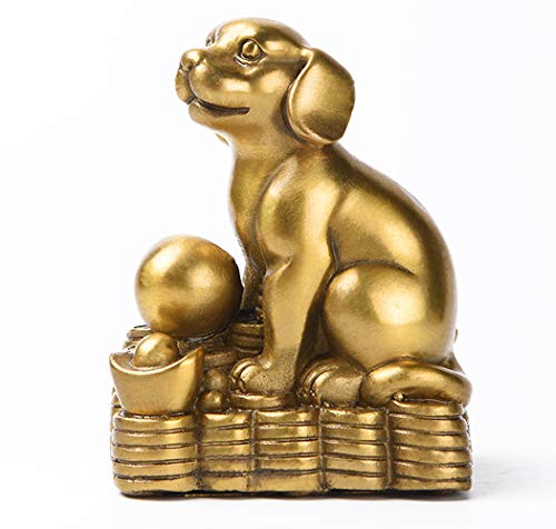 BRABUD Chinese Handicraft Chinese Zodiac YuanBao Dog - Handmade Home Decor Collectibles Statue