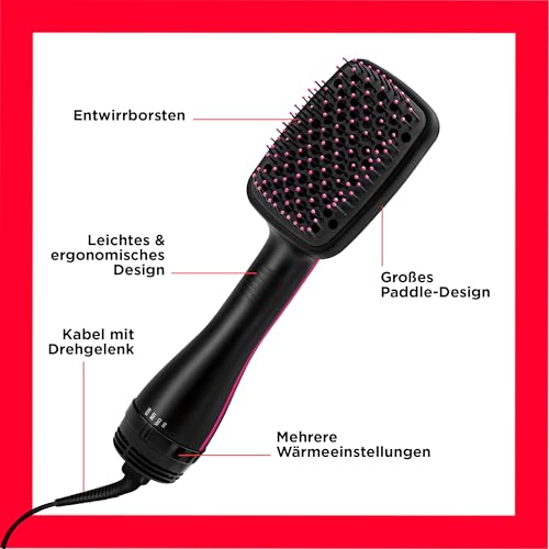 Revlon Hair Tools Revlon Pro RVDR5212E2 Pro Collection Salon One-Step Warmluftbürste, Schwarz – Ansicht 5