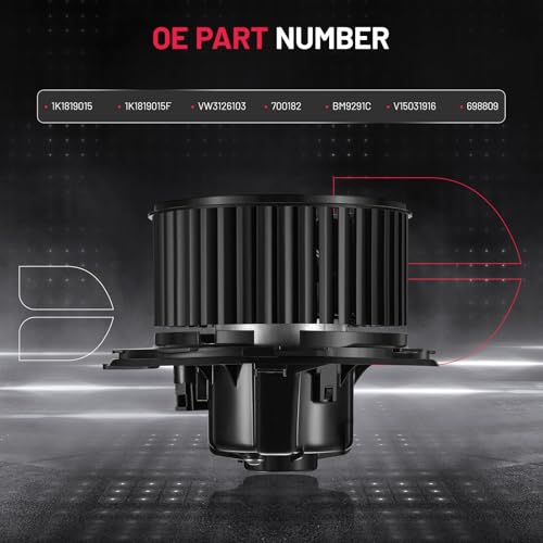 Image of BDFHYK AC Heater Blower Motor Fan 700182 Compatible with VW Tiguan Jetta Passat Rabbit CC Eos GTI Golf,Compatible with Audi A3 Q3 TT,HVAC Blower Motor Assembly 1K1819015 BM9291C V15031916 698809