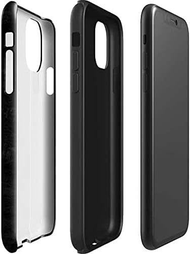 Vista 3 de Skinit Impact Phone Case Compatible with iPhone 11 - Officially Licensed NFL Miami Dolphins Black & White Design