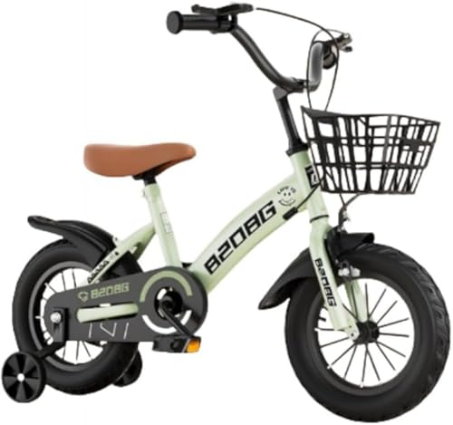 Vexnar 子供用自転車 キッズバイク 12?20インチ 多サイズ対応 ライトグリーン 初心者の乗り方練習に最適 安全設計 スタイリッシュ 男の子 女の子 幼児 小学生向け (14インチは95cm〜105cmに適しています,ミントグリーンの基本バージョン