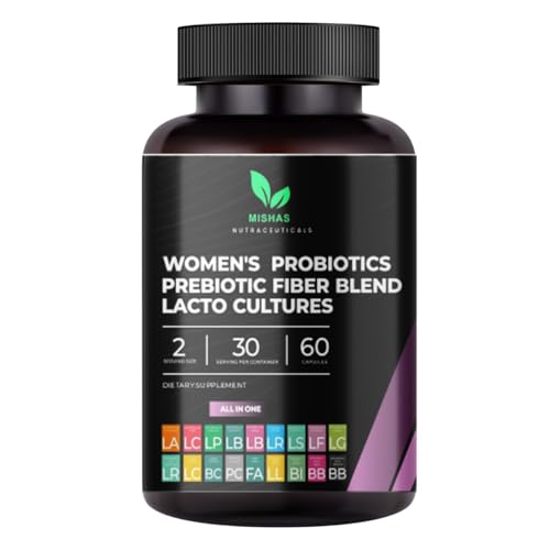 Mishas Nutraceuticals Probiotics for Women, 50 Billion CFU - 16 Probiotic Strains with Prebiotic &ndash;...