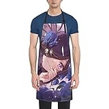 [RFSHOPWF] ウマ娘 ライスシャワー エプロン H型シンプルカフェエプロン おしゃれレディースメンズポケット付き シワになりにくい撥水汚れにくい家庭用ピナフォア 保育士キッチン業務用作業用えぷろん。70cm×84cm