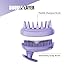 Rebex 2-in-1 Scalp Massager Shampoo Brush,Scalp Scrubber, Exfoliator Brush for Removing Dandruff & Hair Growth,Detangling Scrubber for Wet or Dry Hair - for All Hair Types(Purple)