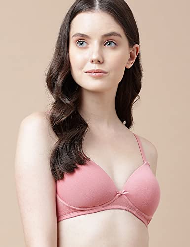 Image of Marks & Spencer Cotton Mix Padded Demi Cup Bra Antique Rose