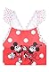 Sun City Badeanzug Mädchen Kinder | Minnie Mouse | ab 12 bis 36 Monate | Mickey Mouse | Einteiler | Baby Bademode (DE/NL/SE/PL, Numerisch, 86, Rot)