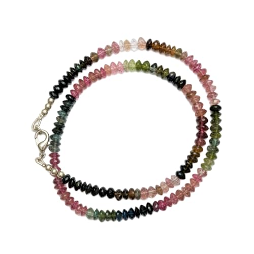 Collier de perles de tourmaline multicolores boutons LKSLF_NCK_00157 de 40 cm pour femme