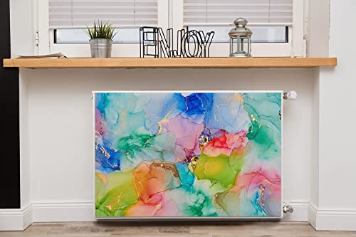Cubierta de radiador magnética Coloray de 90x60 cm con diseño de acuarela 3