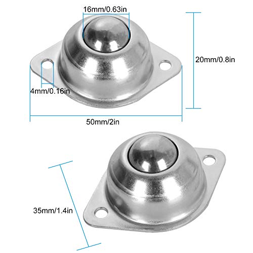 Shanqian SQUS-SUOBALL-16-SILVER-201103 16 Pcs 5/8 Inch Roller Ball Transfer Bearing thumb #1