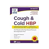 Quality Choice HBP Decongestant Free, Cough and Cold Medicine, High Blood Pressure Cold Relief, Acetaminophen, Gluten, & Sugar Free Tablets for Runny Nose, Cough, and Sneezing, 24ct Package