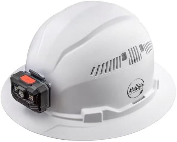 Full Brim Hard Hat with Lamp, Type 1, Class C