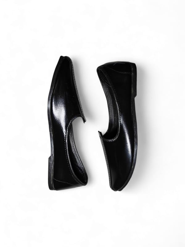 Image of Elite Men's Ethnic Mojari Black Premium Handmade Traditional Footwear