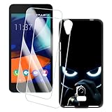 OAGELIM 2er Pack Bildschirm Schutzfolie + Hülle Kompatibel mit Wiko Rainbow Lite 4G (5 Zoll) Künstlerisch Bedruckte Hülle & Gehärtetes Glas Kratzfest (Ziel)