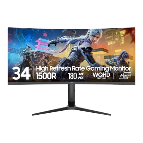 npc 【Amazon.co.jp限定】「MP3429-Y」34インチ 湾曲ウルトラワイドモニター 1500R UWQHD 3440x1440 180Hz VAパネル 1ms(GTG) HDR対応 FreeSync/G-Sync互換 スピーカー内蔵 昇降・回転スタンド 背面ライト (B0GCMFBXL9) Amazon価格推移・価格追跡