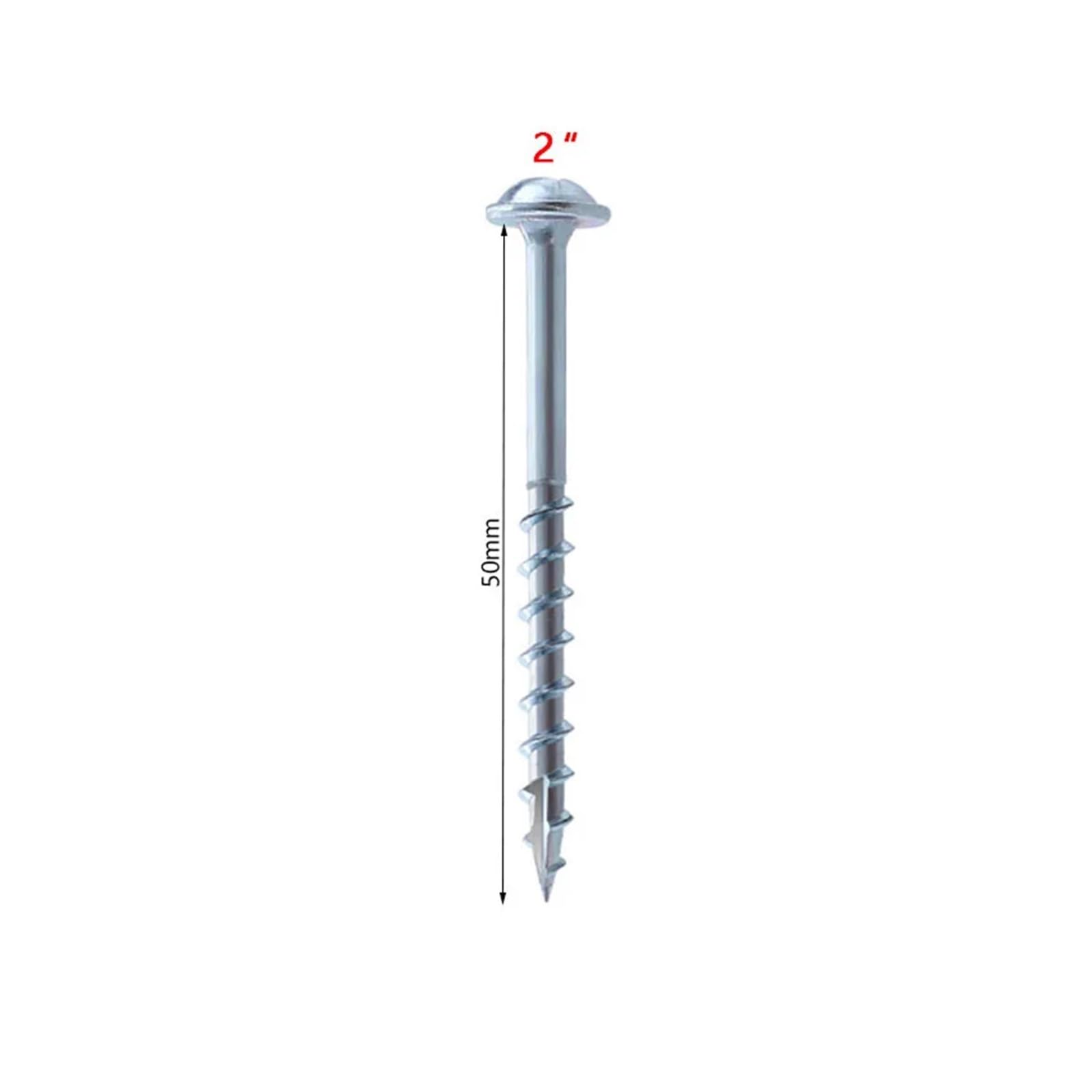 100 pezzi viti autofilettanti for foro obliquo antiruggine for la lavorazione del legno chiodi zincati ad alta resistenza for maschera for fori tascabili ST4-25/63mm(50mm)