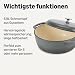 Amazon Basics Schmortopf Rund aus Emailliertem Gusseisen mit Deckel, 6,9 L, Grau