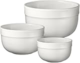 Emile Henry Made In France Flour Deep Mixing Bowl Set Of 3. Set Includes: Sm. 7