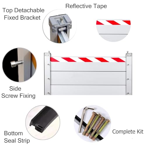 Barrière anti inondation de garage réutilisable amovible 130x60cm