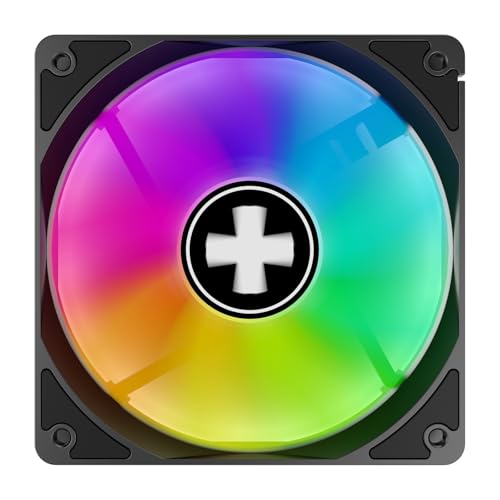 Xilence XPF120X.ARGB 120mm Gehäuselüfter, PWM gesteuert, ARGB-Beleuchtung, leise & effizient, vibrationsdämpfend, Hydro-Lager, PC Lüfter für Gaming-Setups & Builds, transparent/schwarz