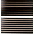 FRAYSCENT Slat Wall Paneling for Retail Display 2 Pack 4'x2', Black MDF Slatwall Panel for Garage Organizer Shiplap Wall Paneling,Slat Board Garage Slatted Storage Systems, Easy Install