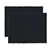 Produktbild LINUM Uni 2-er Pack Tischsets für Esstisch 35x46 cm, 100% Gerippte Baumwolle, Maschinenwaschbar, Schwarz