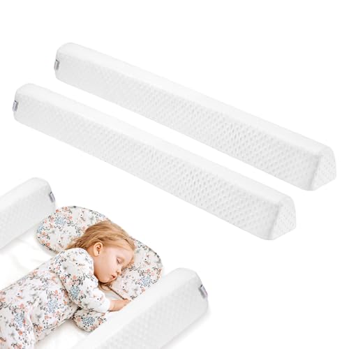 PlayPals Bed Bumpers for Toddlers 2-Pack, Soft Memory Foam Toddler Bed Rail with Non-Slip Bottom, Machine Washable Cover, Safety Bed Guard Rail for Twin, Full, Queen, King Beds