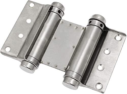 Jiozermi 4 Pcs 3" Double Action Door Hinge, Heavy Duty Stainless Steel Hinges With Screw For Saloon, Western Bar, Pub Swinging & Cafe Doors #TOP2