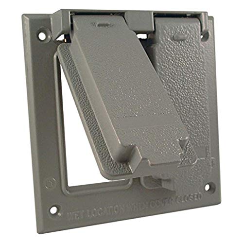 Flash Deals - 70% OFF Hubbell-Bell 5145-0 Weatherproof Cover 4-1/2 in L X 4-9/16 in W, Gray, Die-Cast