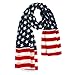 E-Clover Scarfs for Women American Flag Scarf Patriotic Scarves Beach Wraps for Summer Fall USA 4th of July Gifts