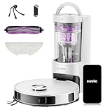 【2025 最新サイクロン式】EUREKA（ユーリカ） E20 EVO PLUS ロボット掃除機 10000Pa 強力吸引力 サイドブラシ毛絡まない ローラーブラシ毛絡み防止 サイクロン式 紙バッグ交換不要 水拭き両用 モップ自動昇降自動ゴミ収集 高精度マッピング アプリ操作 落下防止 Alexa Siri対応 清掃予約 静音 ホワイト